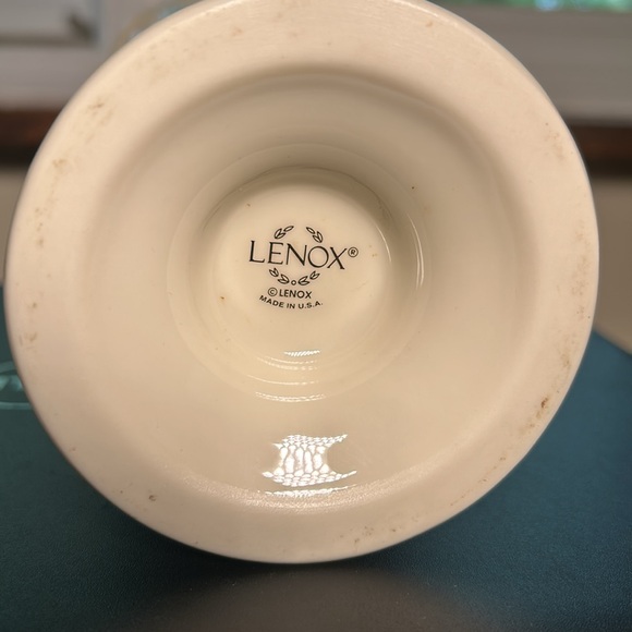 Vintage Lenox 8.5" Porcelain Vase Gold Rimmed - Picture 6 of 6